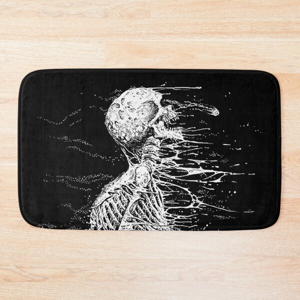 Item preview, Death Metal Skeleton blown away black white designed and sold by DRK7DSGN.