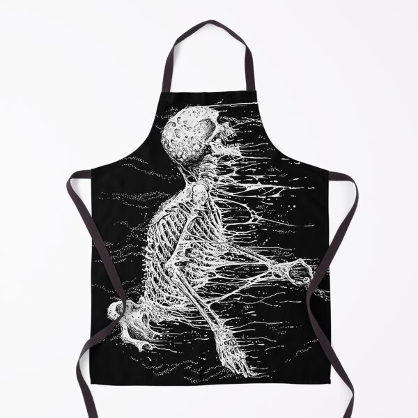 Item preview, Death Metal Skeleton blown away black white designed and sold by DRK7DSGN.