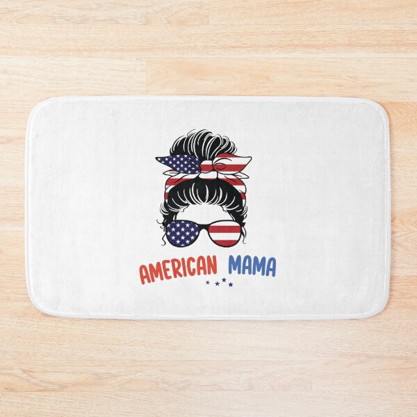 Item preview, All American Girls 4th of July Funny Daughter Messy Bun T-Shirt designed and sold by Ay-mane.