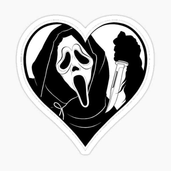 Scream heart with knife