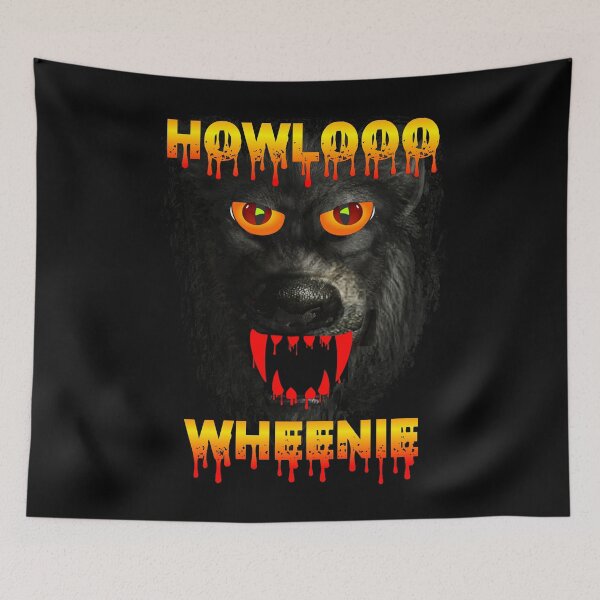 Item preview, Scary Blood Dripping Howlooo Wheenie Wolf  - Halloween Wolf - Double Meaning Design designed and sold by Oaks Creations.