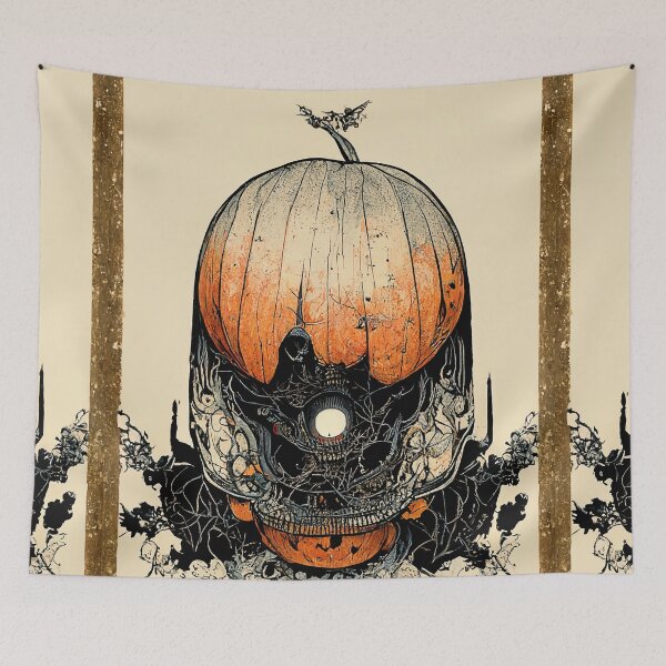 Item preview, Cyber Robot Jack o Lantern Illustration designed and sold by JinxedMonster.