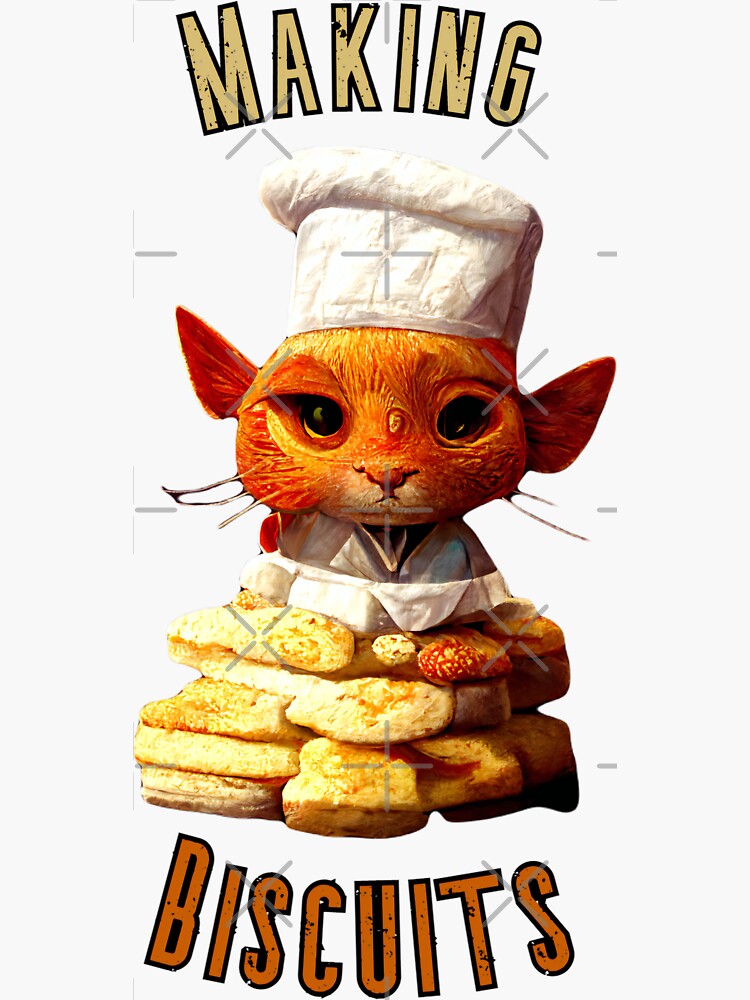 "cat making biscuits 2" Sticker for Sale by Catator Redbubble