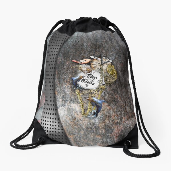 Metal 3D texture design Drawstring Bag