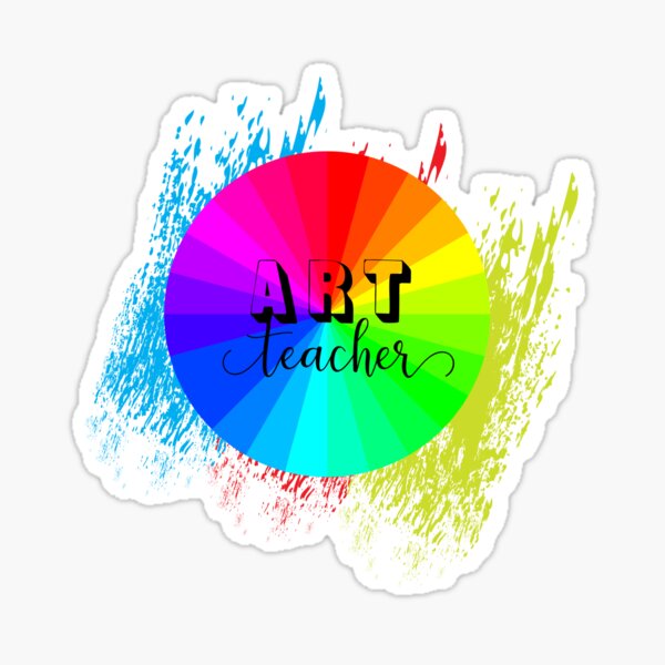 Art Teacher Bright Color Wheel Sticker