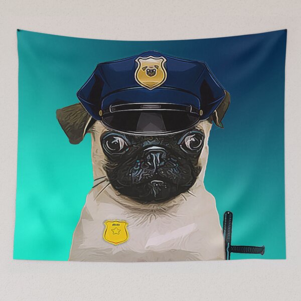 Item preview, Police Pug designed and sold by L'art Designs.