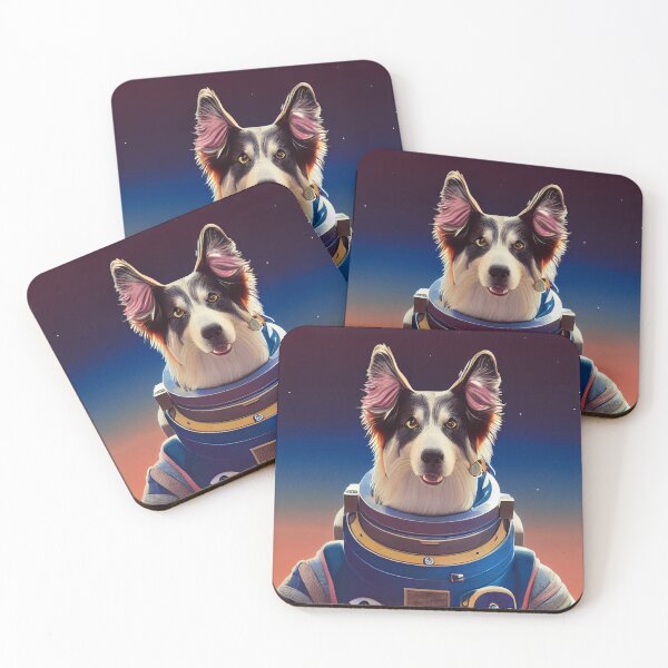 Item preview, Border Collie wearing astronaut clothing designed and sold by Studiowatermars.
