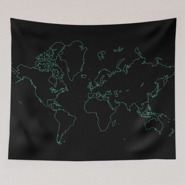 Item preview, Worldmap outline designed and sold by solarwind559.
