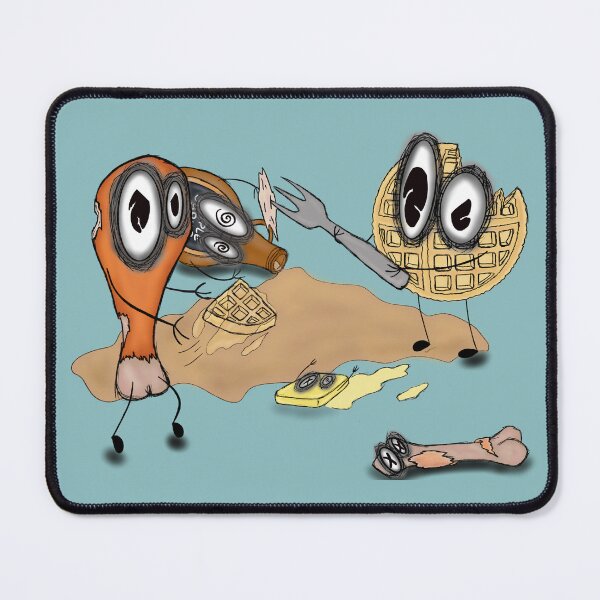 Item preview, Chicken and waffle fight designed and sold by ArtistryUnknown.