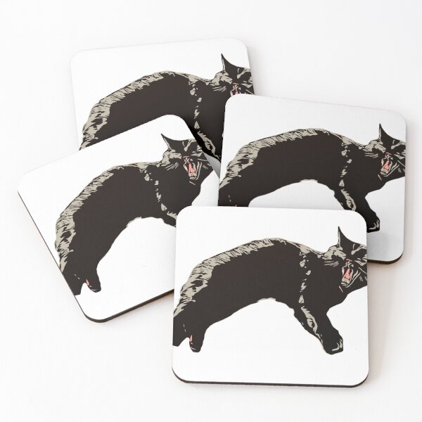 Item preview, Yawning black cat  designed and sold by pictapix.