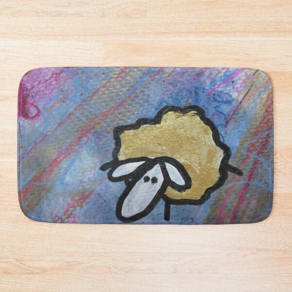 Item preview, UnFolding the Ewe-niverse #20 mixed media and ink painting of sheep designed and sold by ChillonLeachArt.
