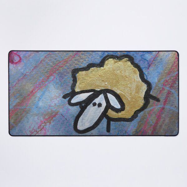 Item preview, UnFolding the Ewe-niverse #20 mixed media and ink painting of sheep designed and sold by ChillonLeachArt.