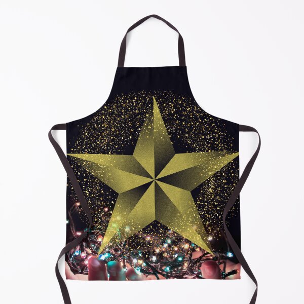 Item preview, Gold star sparkling gold dust on a black background and handheld designed and sold by SoulthreadzStudio.