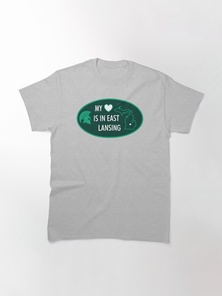 Alternate view of My Heart is in East Lansing Michigan Classic T-Shirt