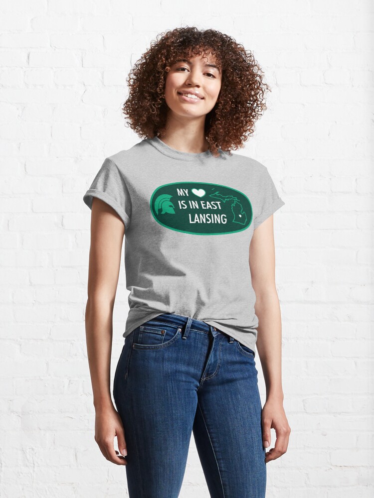 Alternate view of My Heart is in East Lansing Michigan Classic T-Shirt