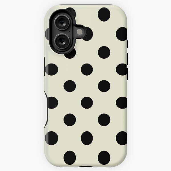 Vista previa del artículo con la obra «Negro extra grande sobre lunares beige |», diseñado y vendido por SpotsDotsPrints.
