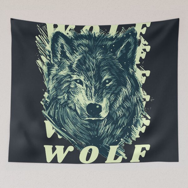 Item preview, Be strong as a Wolf! Retro style designed and sold by All-About-Life.