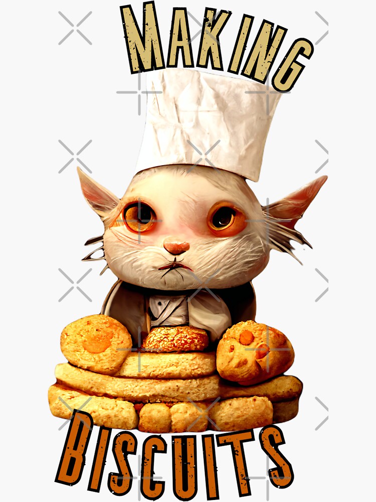 "cat making biscuits 21" Sticker for Sale by Catator Redbubble