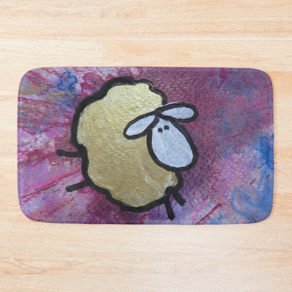 Item preview, UnFolding the Ewe-niverse #24 mixed media and ink painting of sheep designed and sold by ChillonLeachArt.