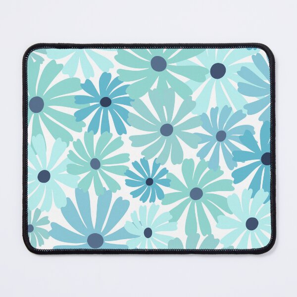 Item preview, Mod Teal and Blue Flowers designed and sold by meggydesigns.