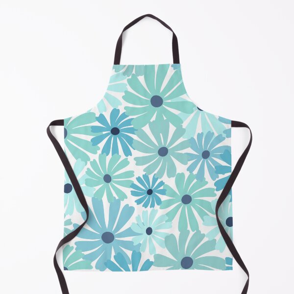 Item preview, Mod Teal and Blue Flowers designed and sold by meggydesigns.