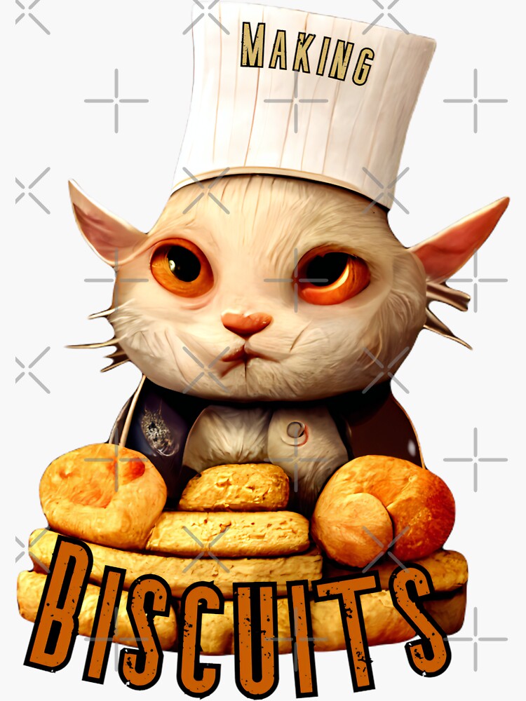 "cat making biscuits 30" Sticker for Sale by Catator Redbubble
