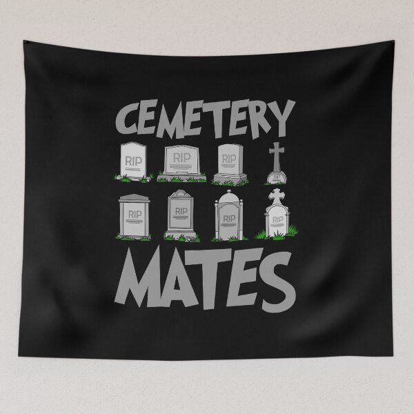 Item preview, Cemetery Mates Gravestones Halloween Metal Funny Lyrics designed and sold by PunnyLyrics.