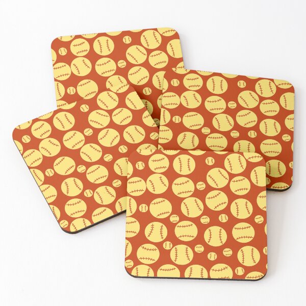 Item preview, Softballs on Red designed and sold by RepeatCandy.