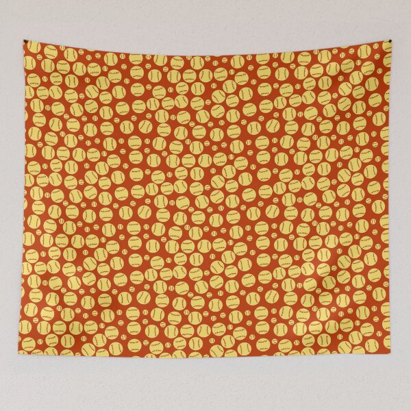 Item preview, Softballs on Red designed and sold by RepeatCandy.