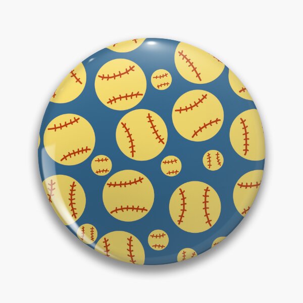 Item preview, Softballs on Blue designed and sold by RepeatCandy.