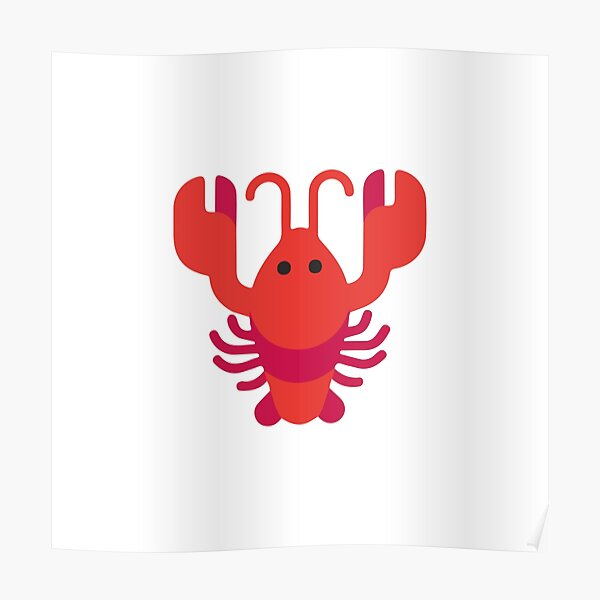 "Lobster emoji" Poster for Sale by ThatBanana Redbubble