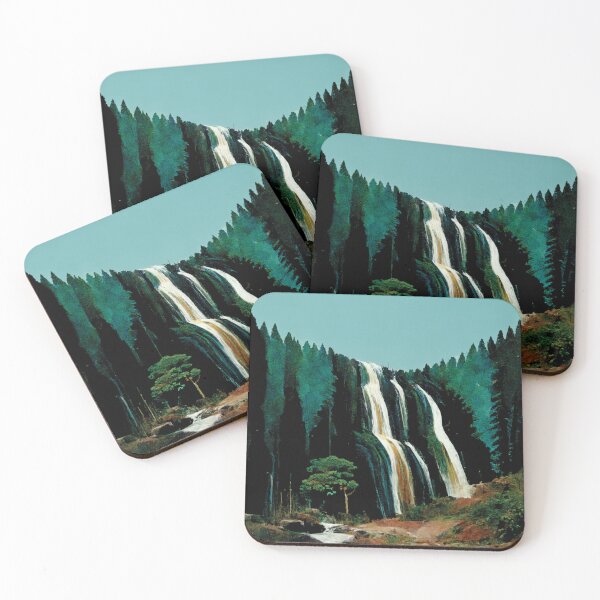 Item preview, Waterfall in the Forest Collage designed and sold by visionaryberry.