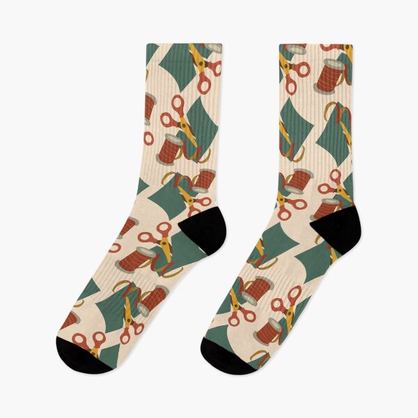 Item preview, scissors, sewing, paper (green, red, orange, brown) designed and sold by kim tang.