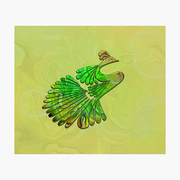 Artikelvorschau, Stolz wie ein Pfau - Buntes Grün und Gold entworfen und verkauft von LaRoach Digital Arts.