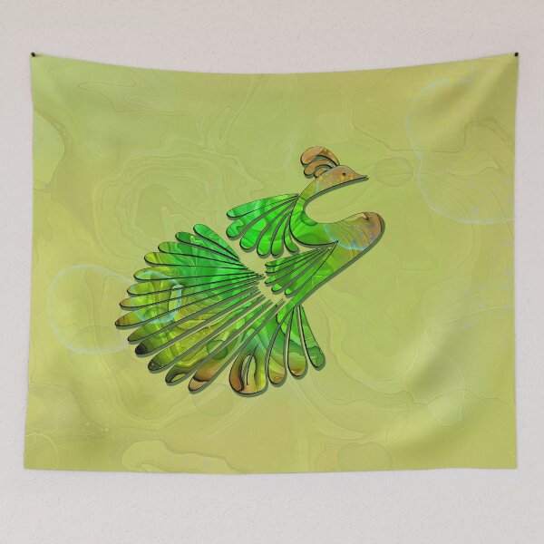 Artikelvorschau, Stolz wie ein Pfau - Buntes Grün und Gold entworfen und verkauft von LaRoach Digital Arts.