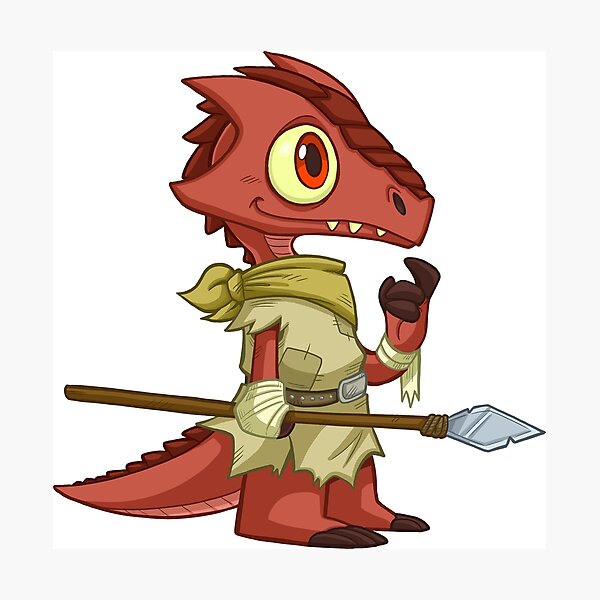Tiny Kobold - Cute D&D Adventures Photographic Print