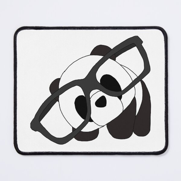 Item preview, panda with glasses designed and sold by katina delgado.