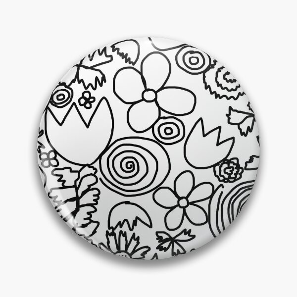 Item preview, Black and White Floral  designed and sold by RepeatCandy.