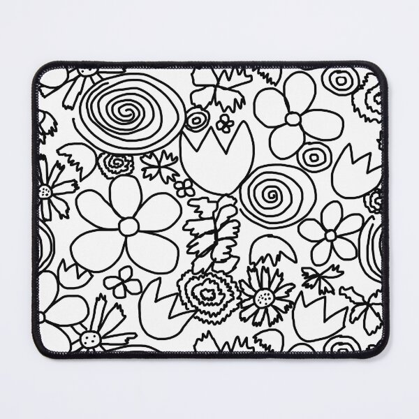 Item preview, Black and White Floral designed and sold by RepeatCandy.
