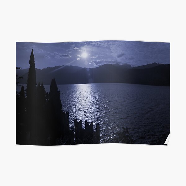 Lago di Garda, in blue Poster