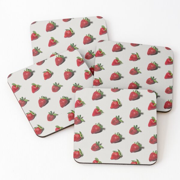 Item preview, Strawberry pattern on gray background  designed and sold by PavlovA982.
