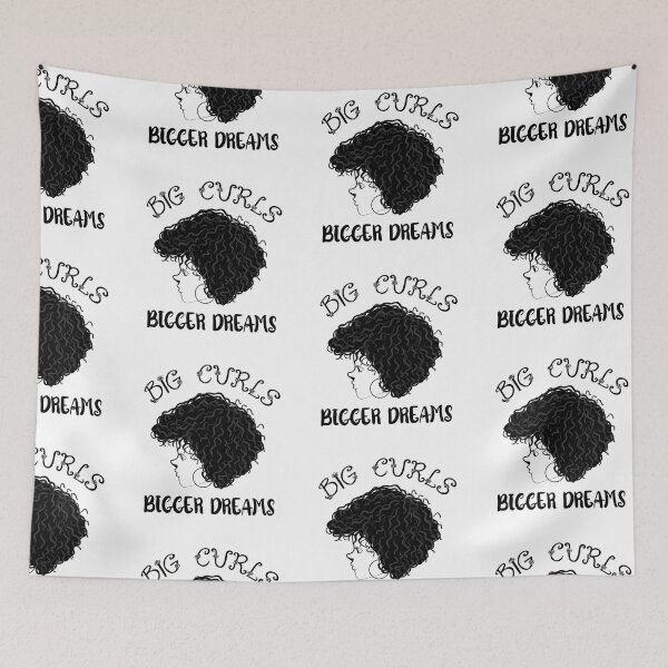Item preview, Big Curls Bigger Dreams Curly Style Sayings designed and sold by Add To Cart.
