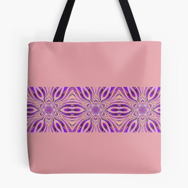 Item preview, Abstract Flowers Pattern Boho Vibes in a Thick Single Stripe on a Dusty Pink Background designed and sold by Beachy.