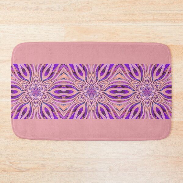 Item preview, Abstract Flowers Pattern Boho Vibes in a Thick Single Stripe on a Dusty Pink Background designed and sold by Beachy.