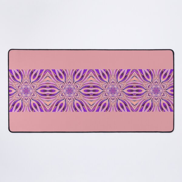Item preview, Abstract Flowers Pattern Boho Vibes in a Thick Single Stripe on a Dusty Pink Background designed and sold by Beachy.