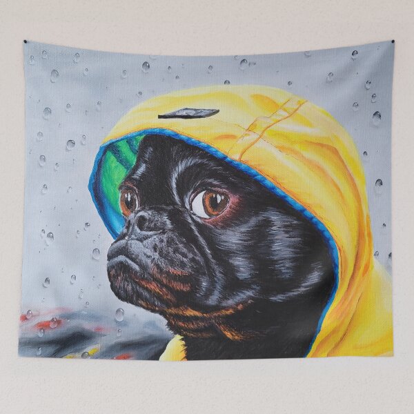 Item preview, Raincoat Pug designed and sold by SabinasArts.
