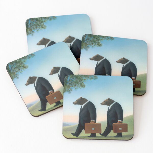 Item preview, Bears going to work, Rene Magritte designed and sold by ArtifAI.