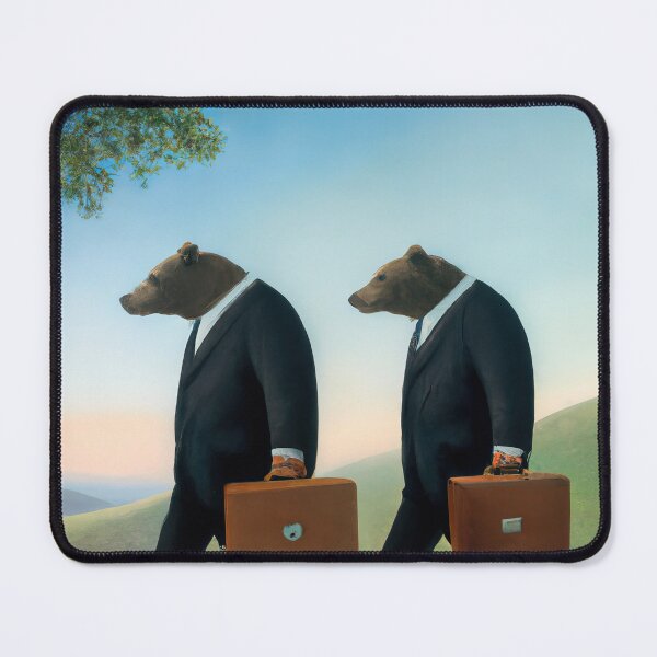Item preview, Bears going to work, Rene Magritte designed and sold by ArtifAI.