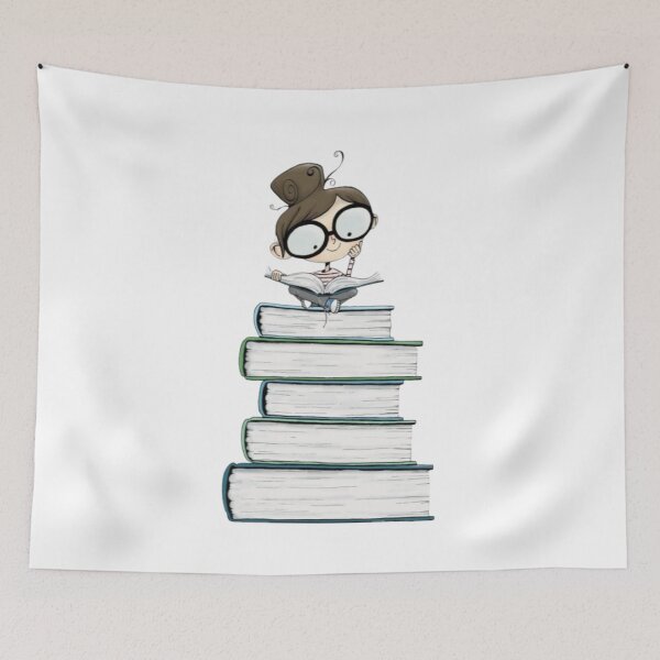 Item preview, Magic Book Pile and Wizard Girl designed and sold by HarryMagicPlace.