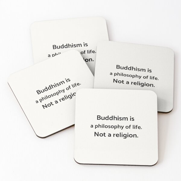 Item preview, Buddhism is not a religion. Buddha, quote sticker designed and sold by Chill-designz.
